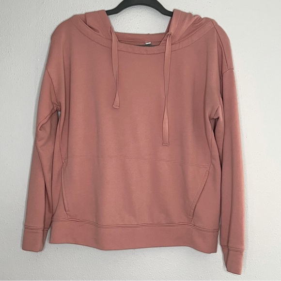 Fabletics pink cropped oversized hoodie pullover sweater women’s size XS - Picture 1 of 4
